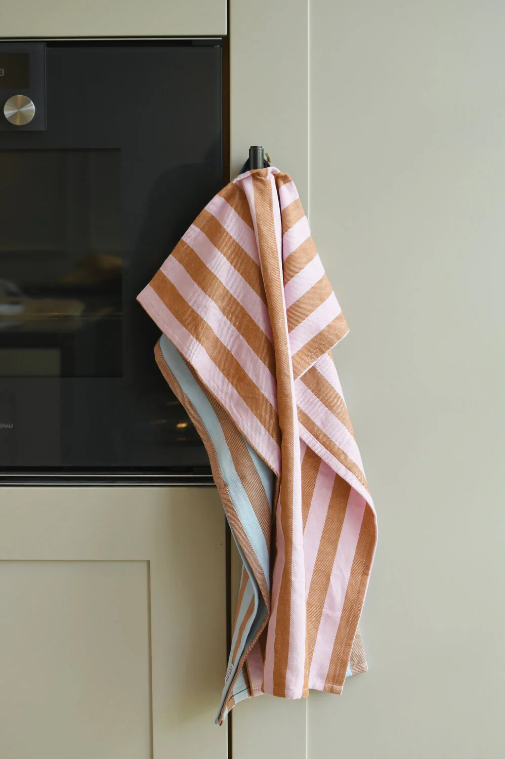Stribet viskestykke, rosa/orange - 70x50 cm. - Image 2