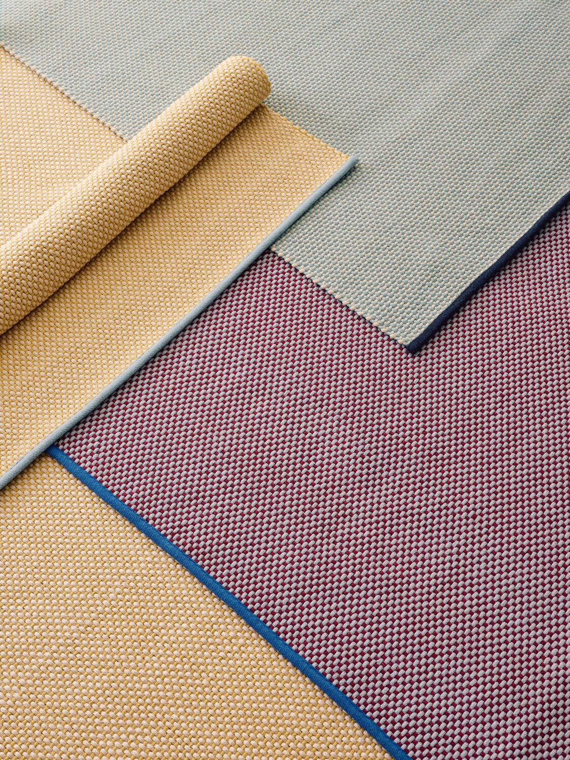3 Colour gulvtæppe - lysegrå/bordeaux - Image 3