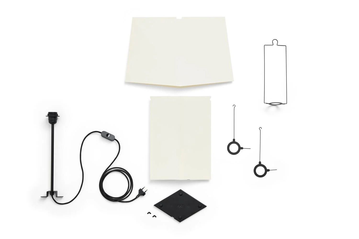 Aplat bordlampe, hvid - H44 cm - Image 6