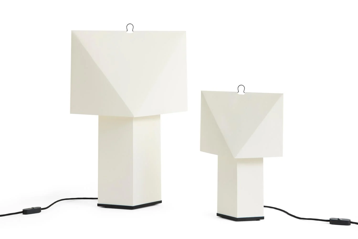 Aplat bordlampe, hvid - H44 cm - Image 7