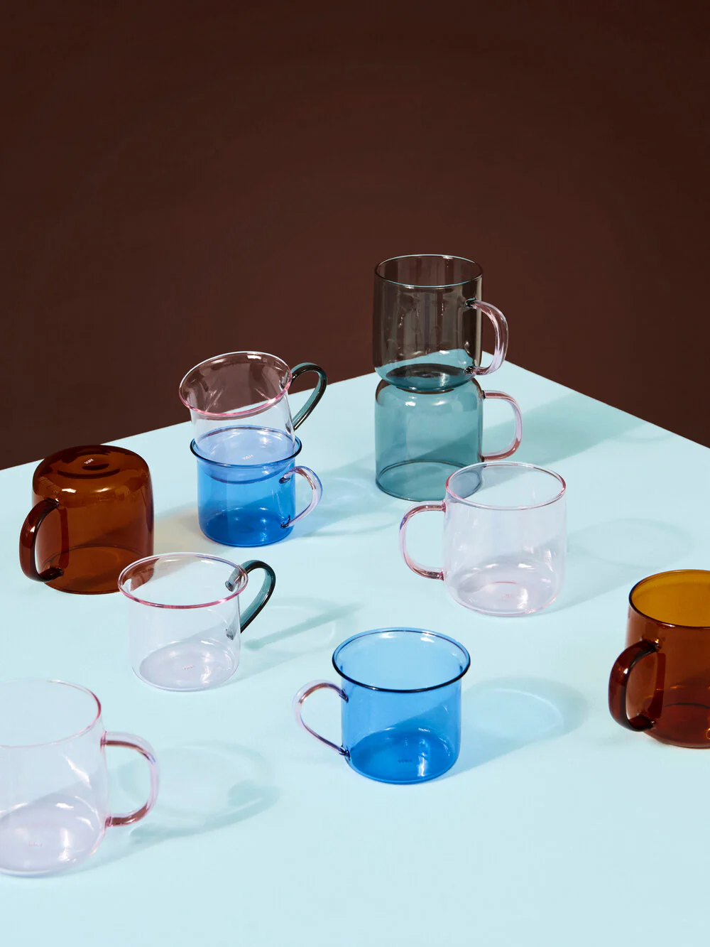 Borosilicate krus, pink- sæt af to - Image 3