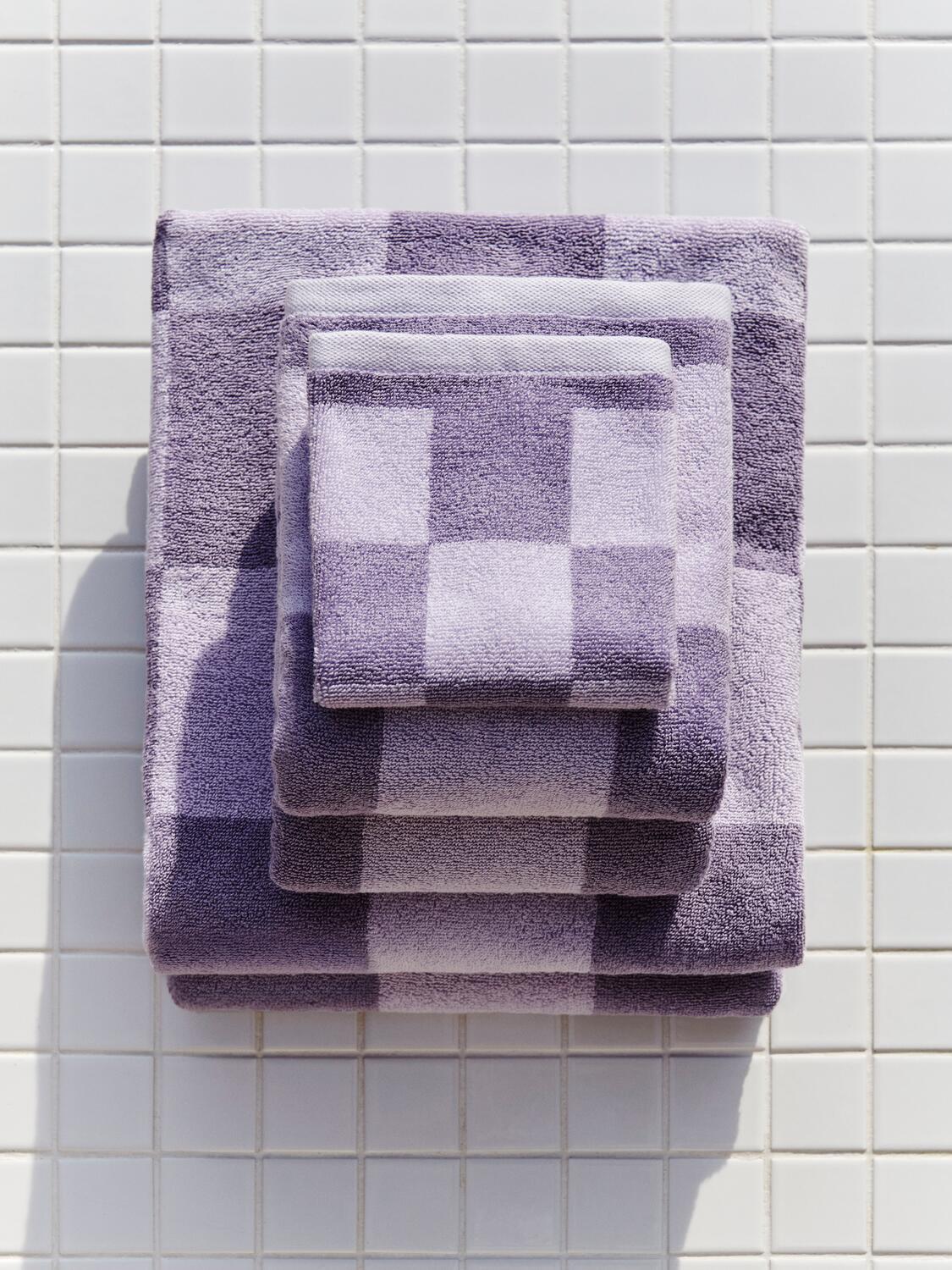 Check håndklæde - Lavender - Image 2