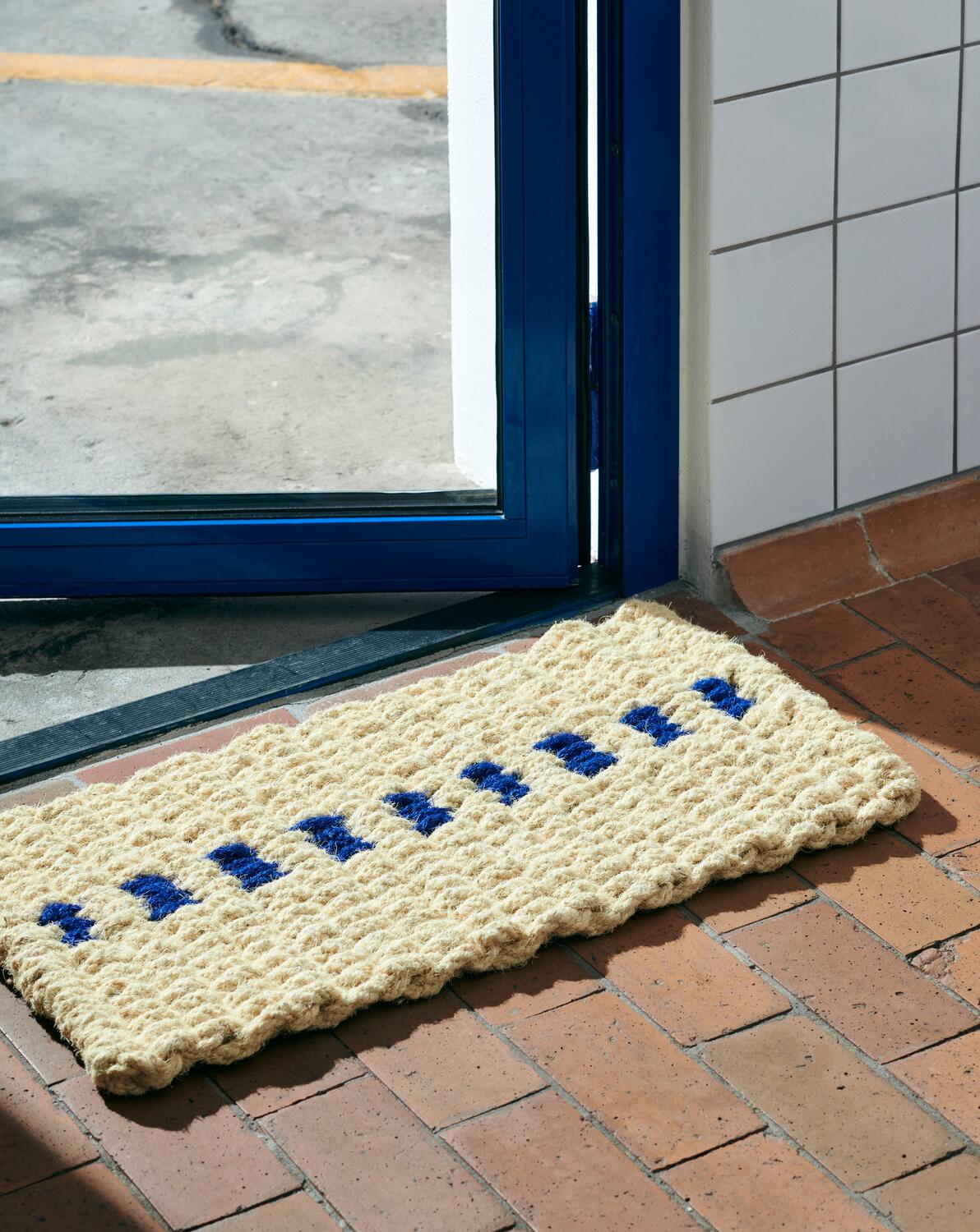 Coco dot dørmåtte, hvid/blå - B40 x L80 cm. - Image 2
