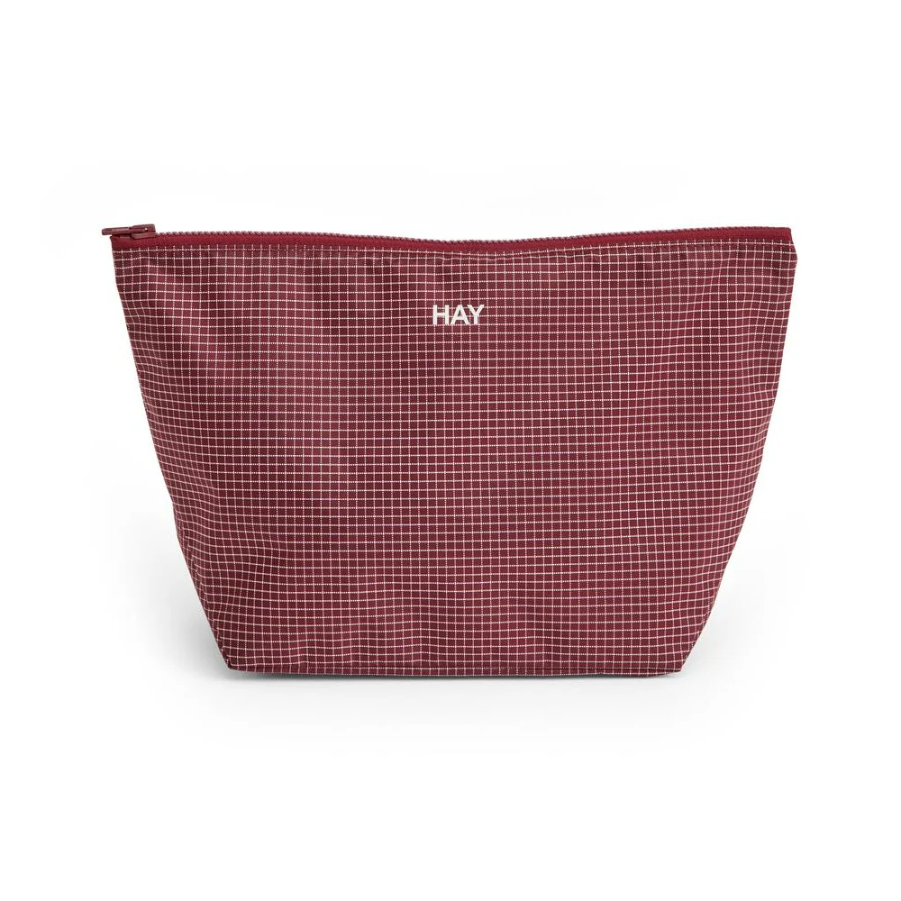 Grid  toilettaske, Medium - Burgundy