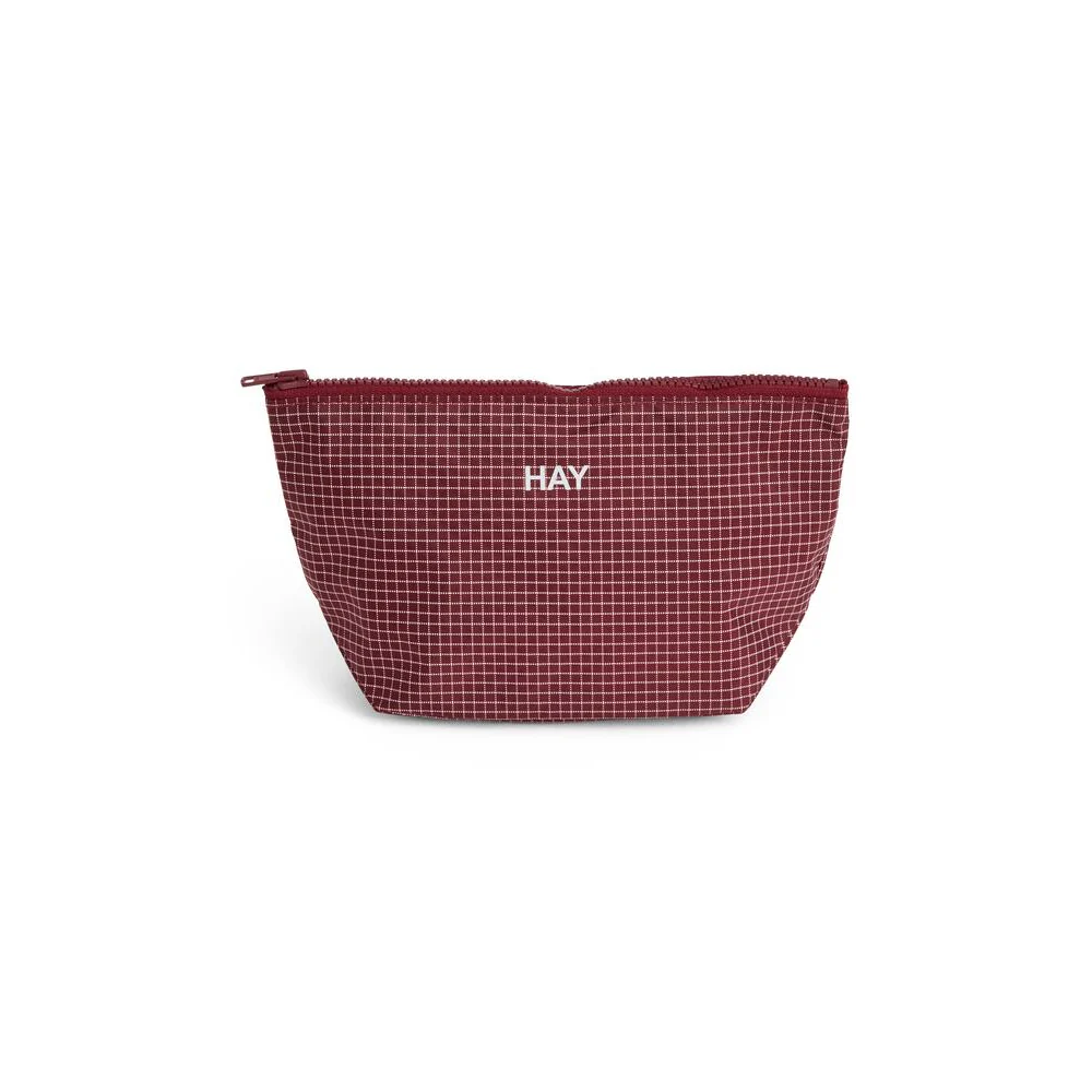 Grid toilettaske, Small - Burgundy