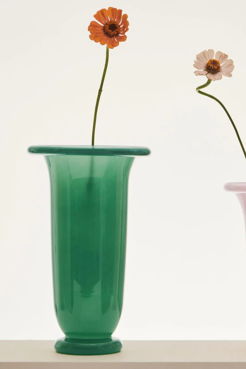 Large Empire Vase, grøn - H25 cm.