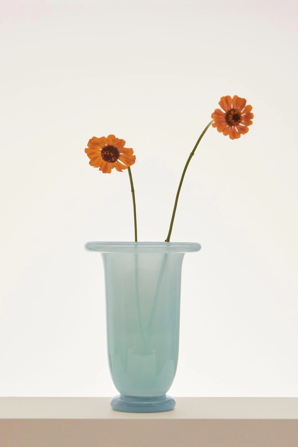 Medium Empire Vase, blå - H21 cm.