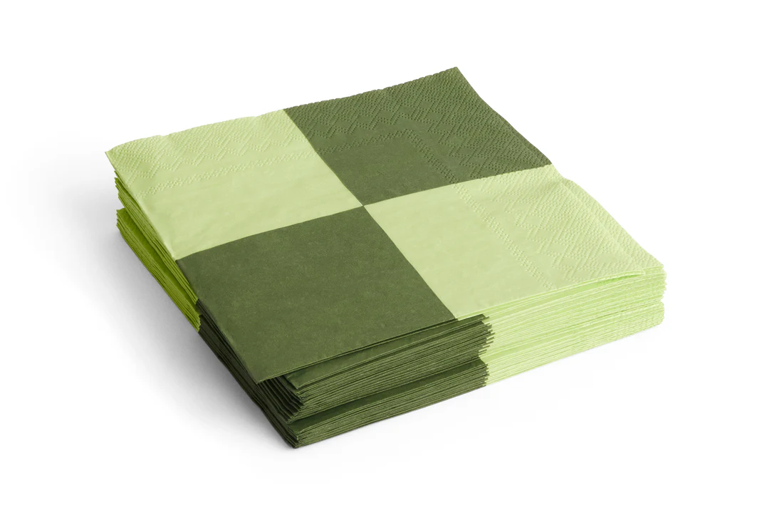 Pattern servietter, lysegrøn/dusty grøn - 40x40 cm.