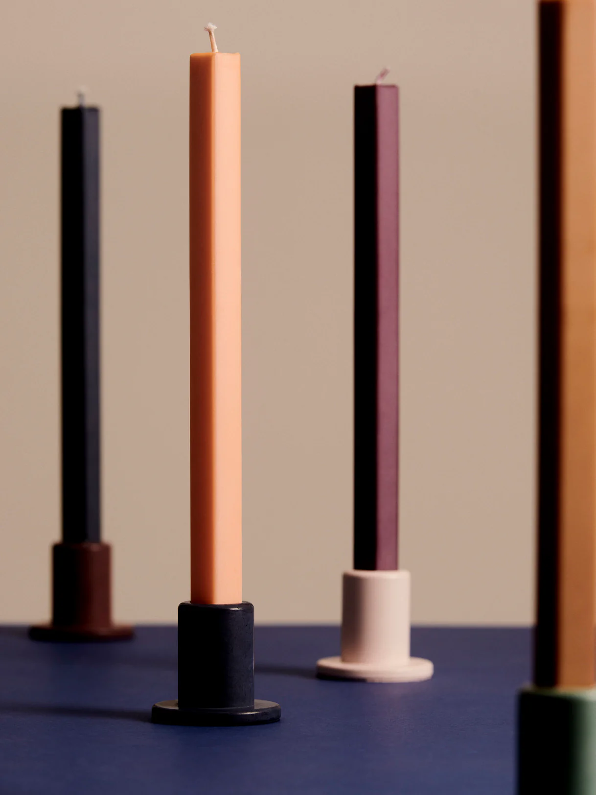 Square stearinlys - Dark Peach - Image 2