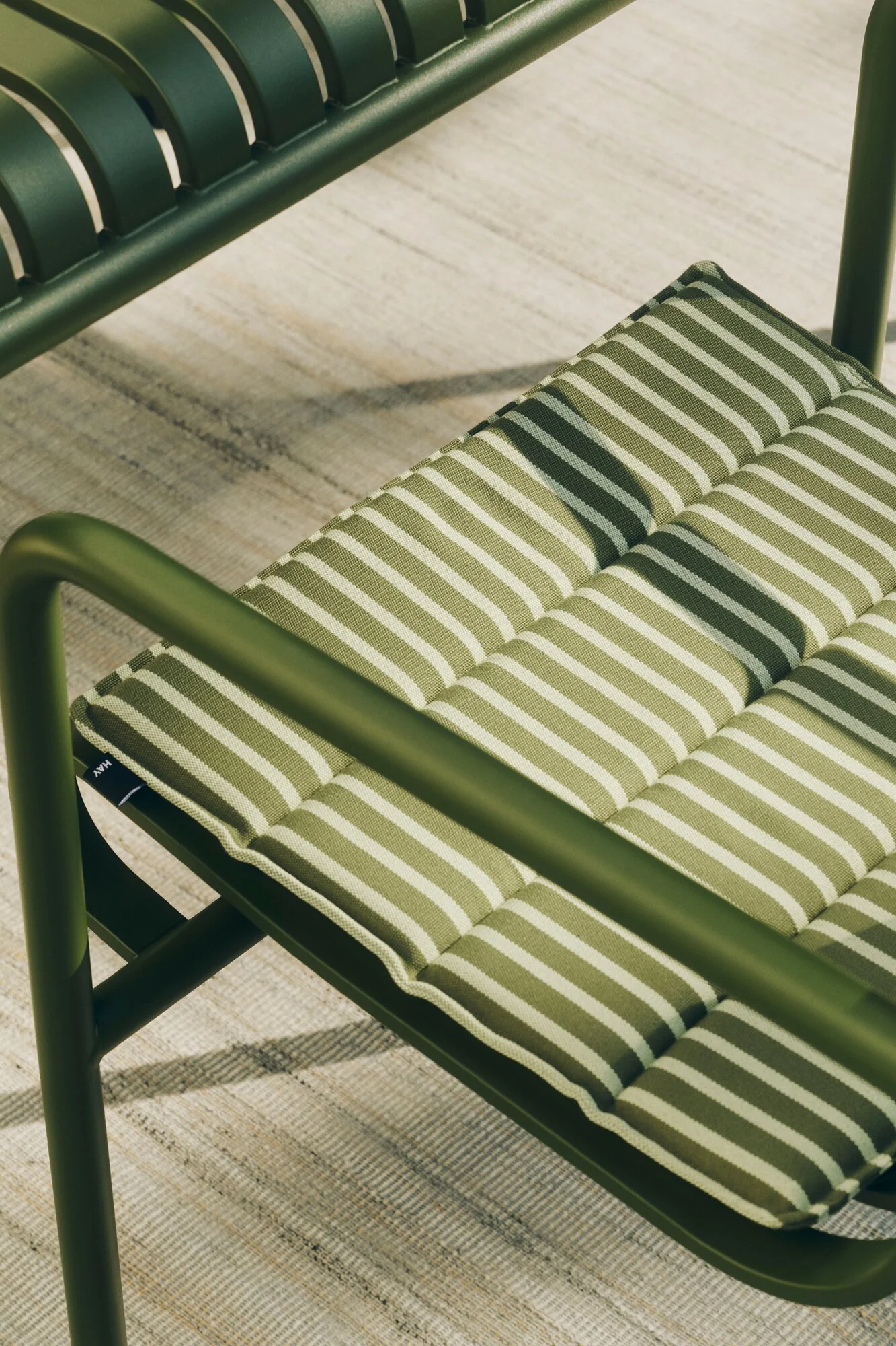 Terrazza havehynde, 40x40 cm - Olive Bold Stripe - Image 3