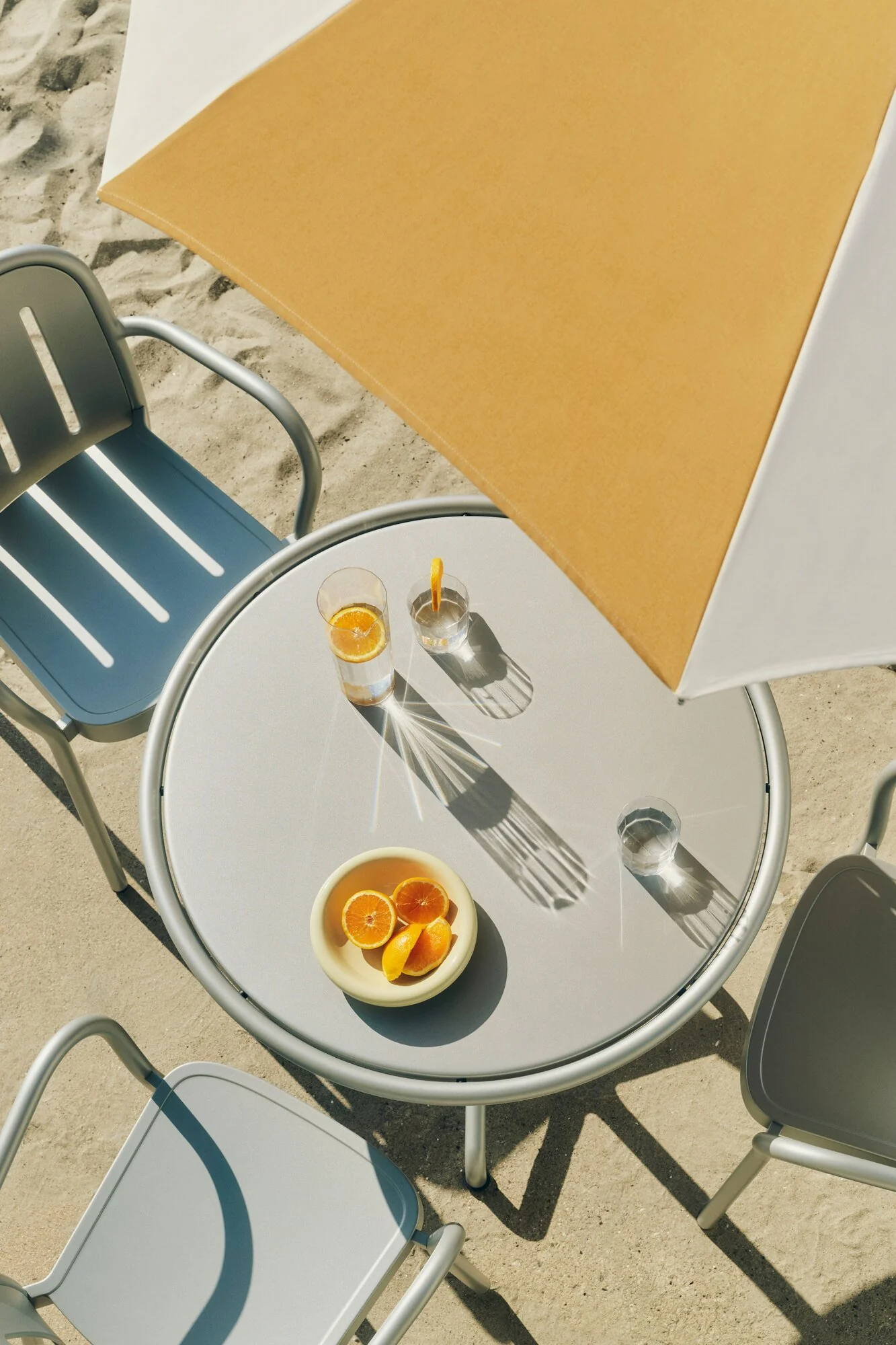 Terrazza Octagon parasol, Ø200 cm - Off-white/Ochre - Image 7