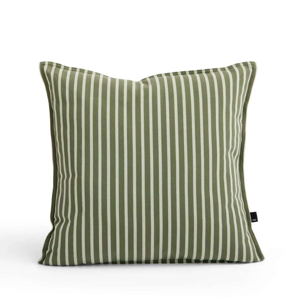 Terrazza pudebetræk, 50x50 cm - Olive Bold Stripe