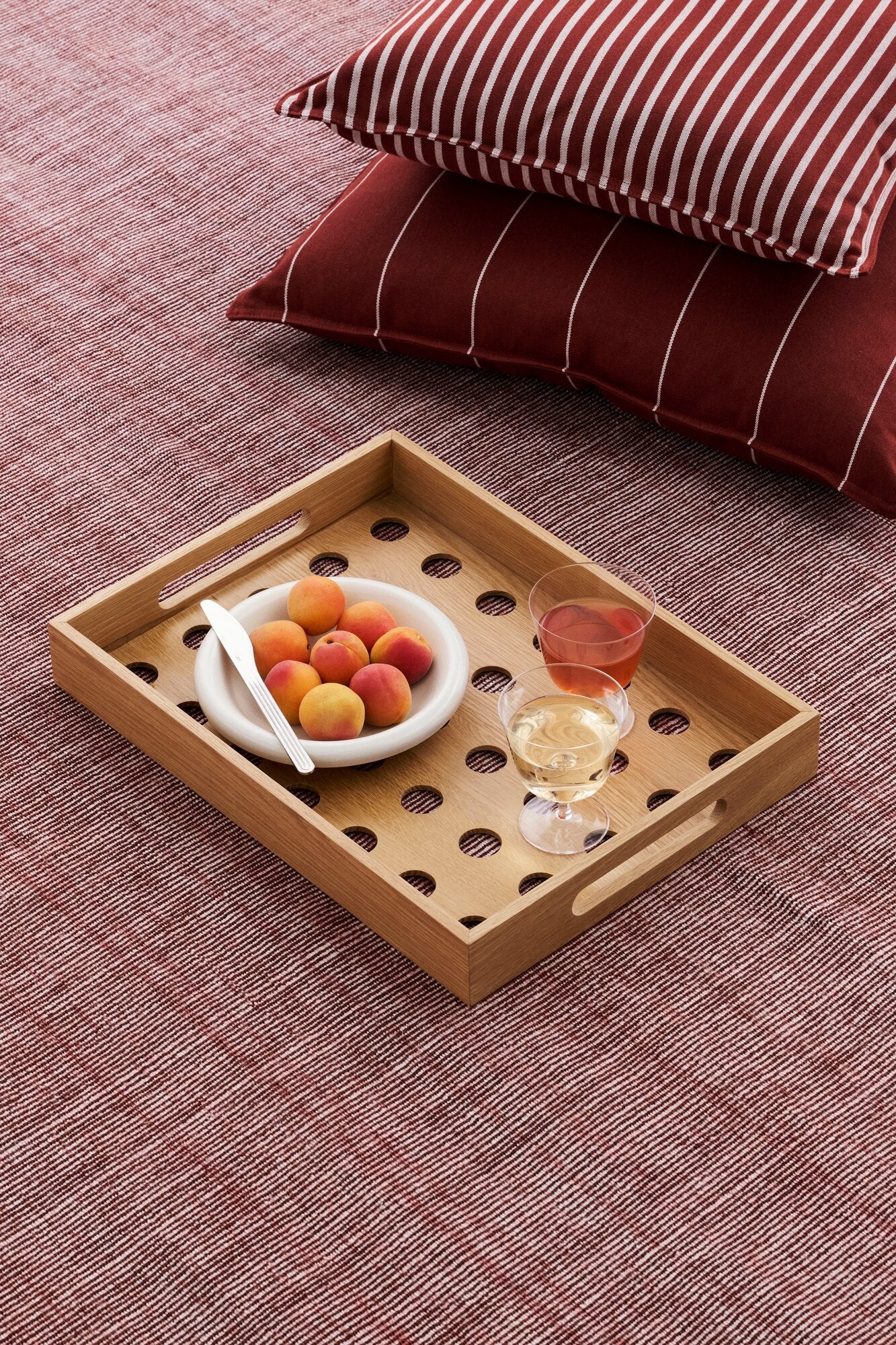 Terrazza pudebetræk, 50x50 cm - Terracotta Bold Stripe - Image 7
