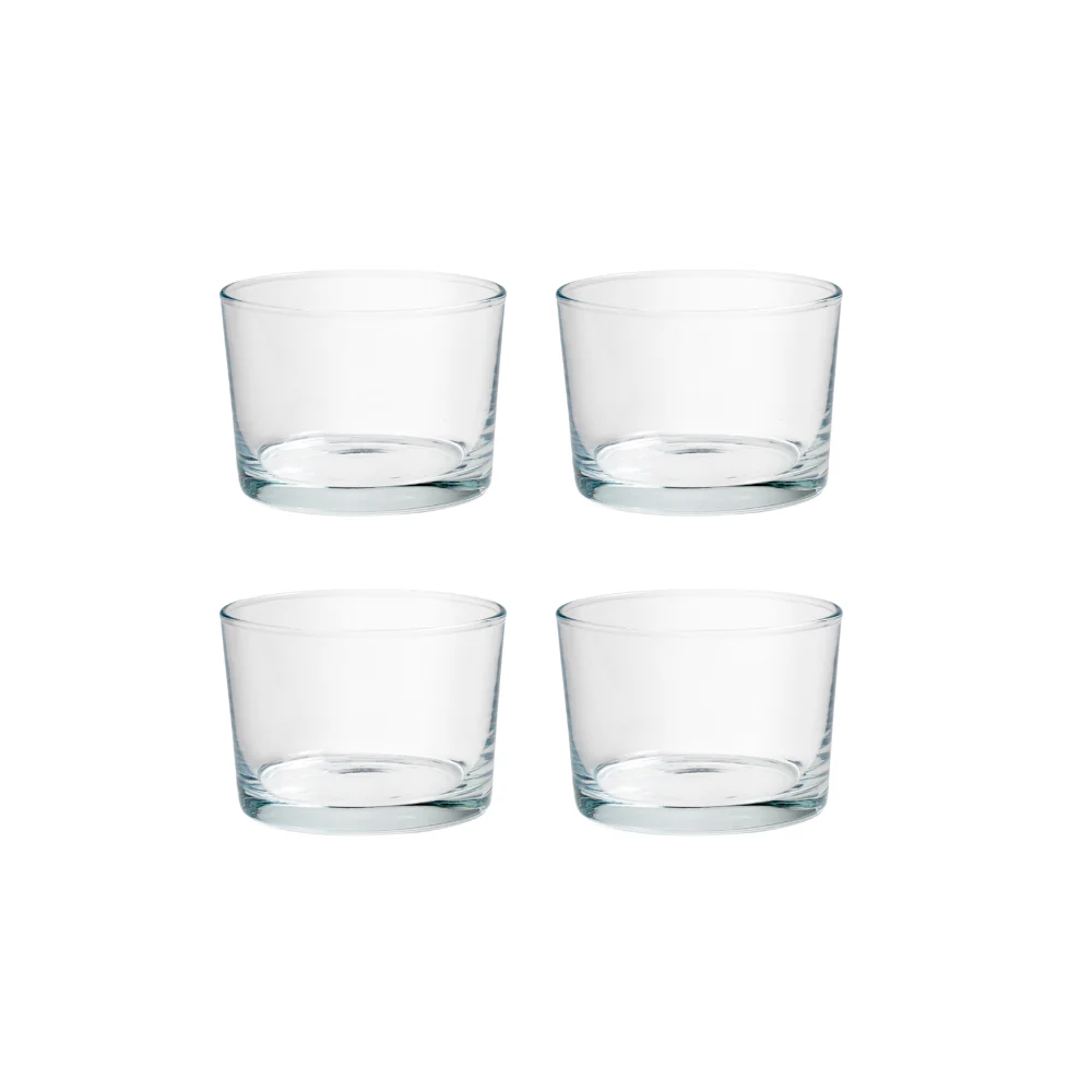Vandglas, 4 stk - H6 cm.