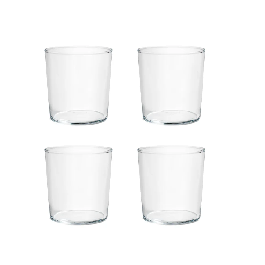 Vandglas, 4 stk - H9 cm.