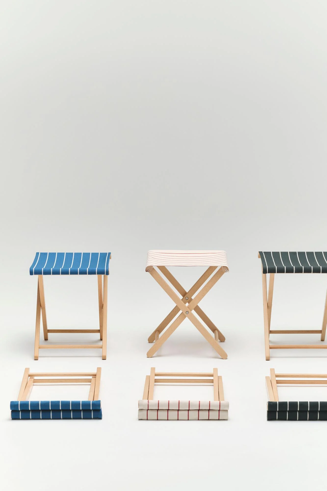 x Jasper Morrison foldeskammel - Blue with beige stripe - Image 3