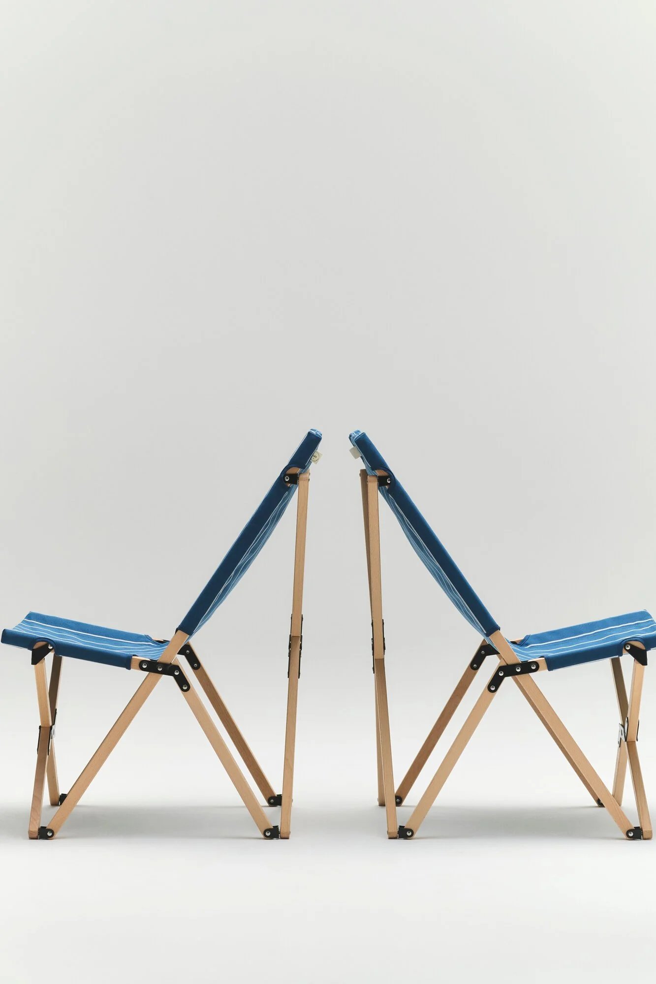 x Jasper Morrison klapstol - Blue with beige stripe - Image 3