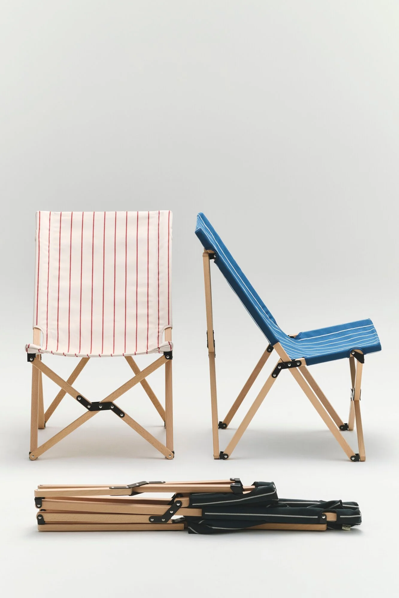 x Jasper Morrison klapstol - Blue with beige stripe - Image 7