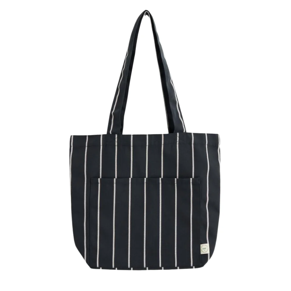 x Jasper Morrison Tote Bag - Black with beige stripe