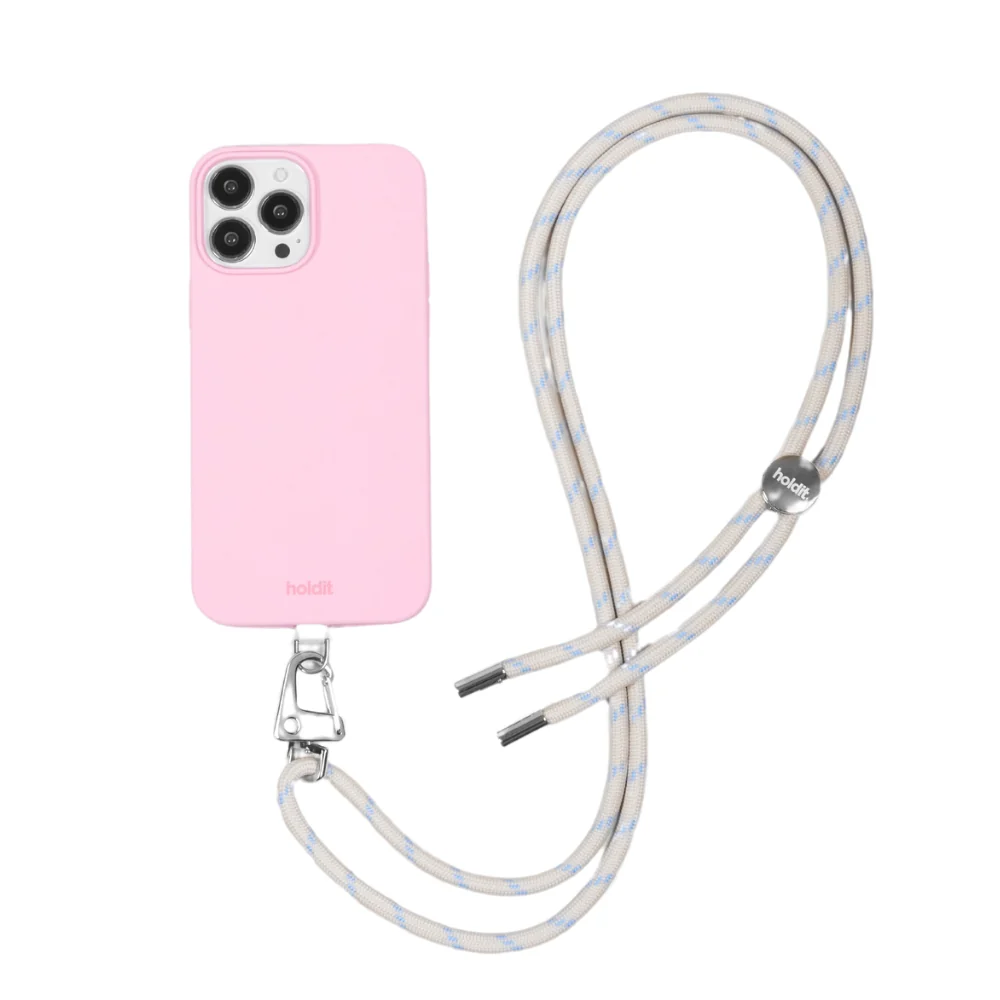 Crossbody Strap til mobil - Light Beige/Mineral Blue