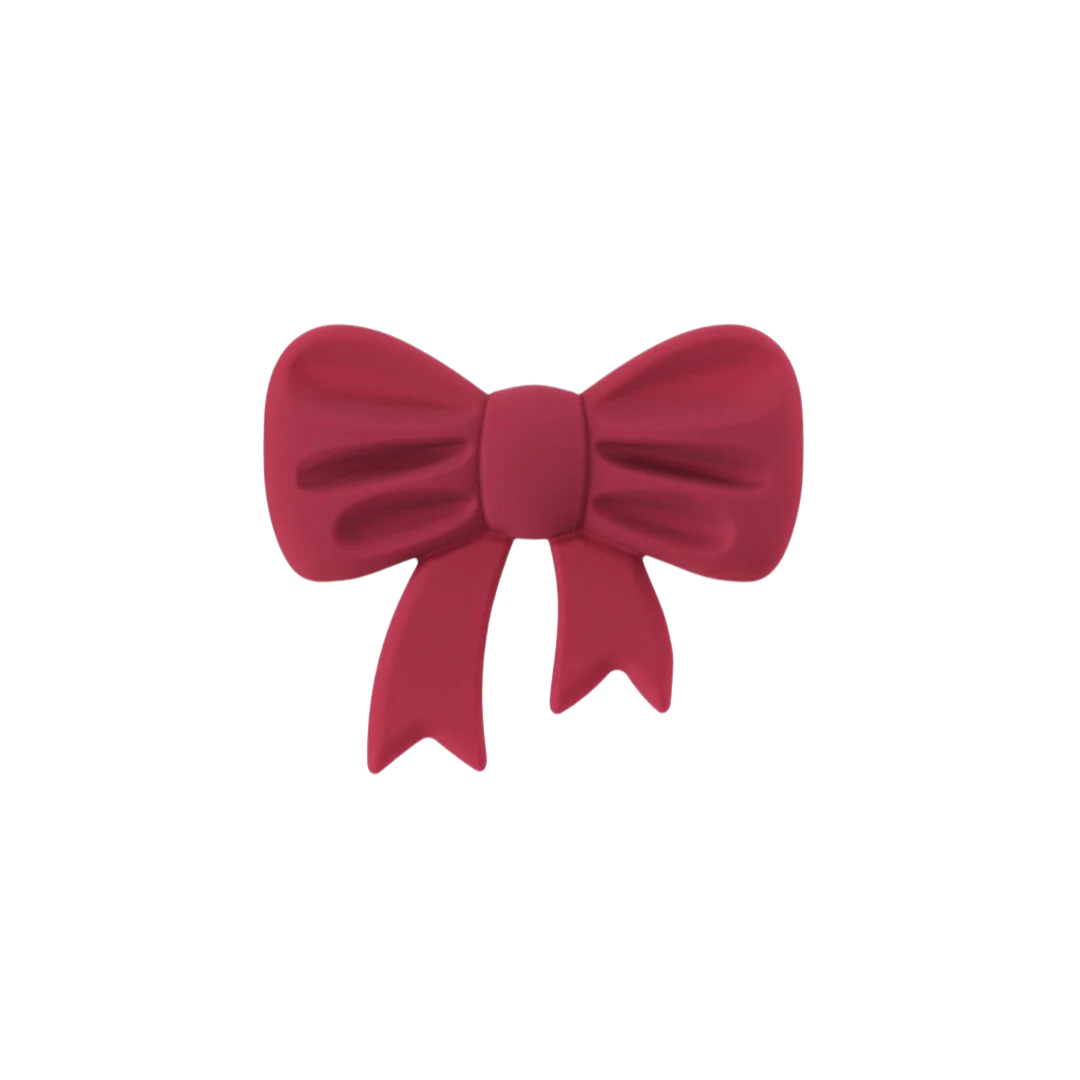 Silicone Bow sticker - Red Velvet