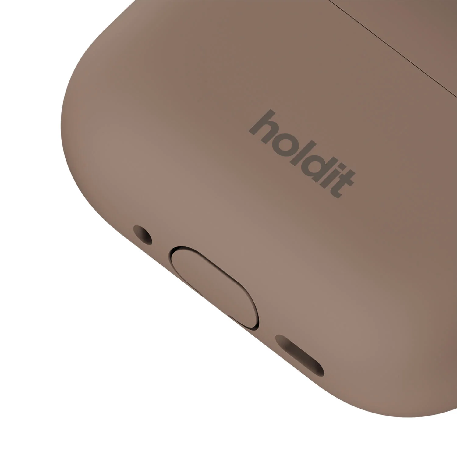 Silicone Solid AirPods cover - Mocha Brown - Image 3