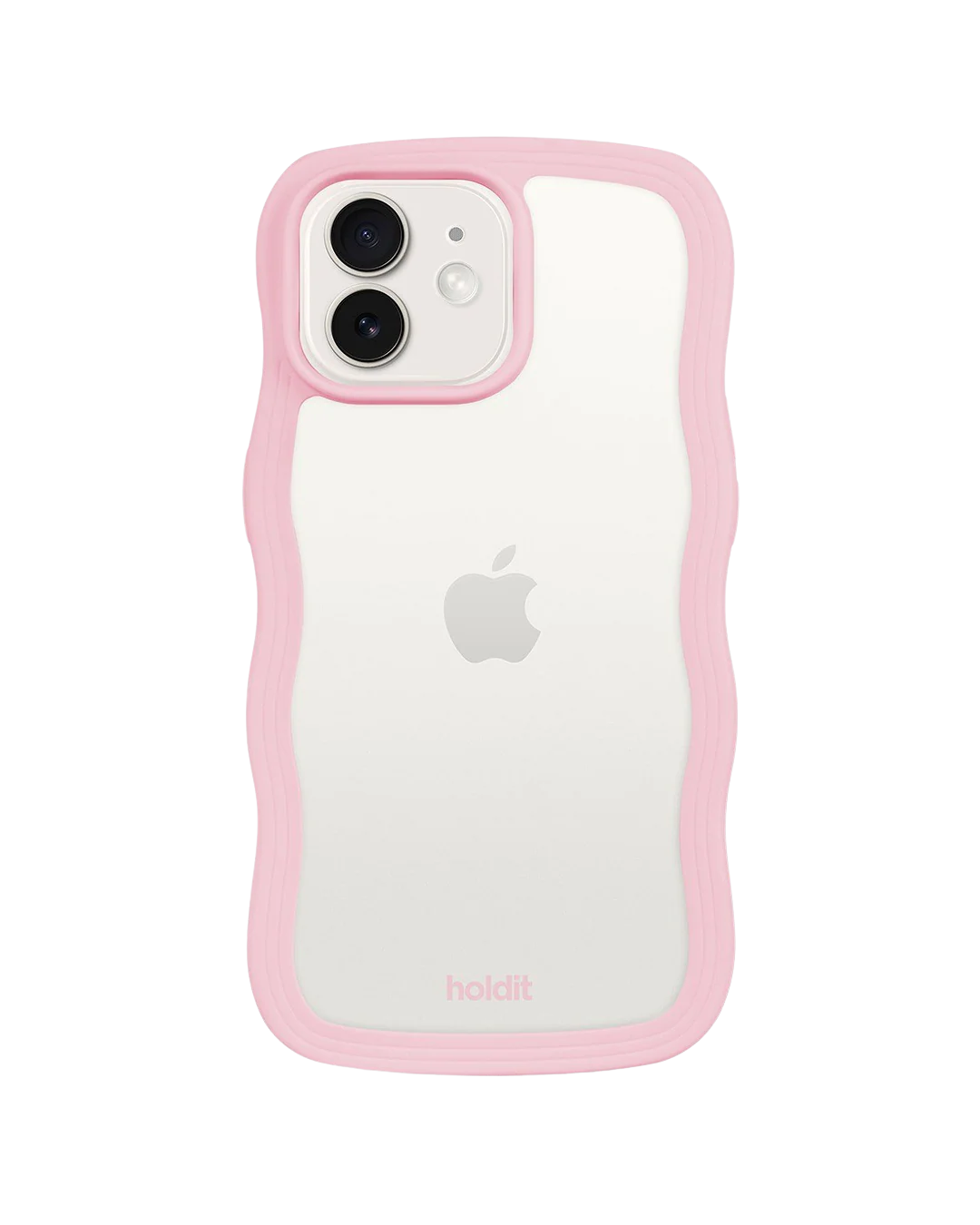 Wavy iPhone cover - Pink/Transparent