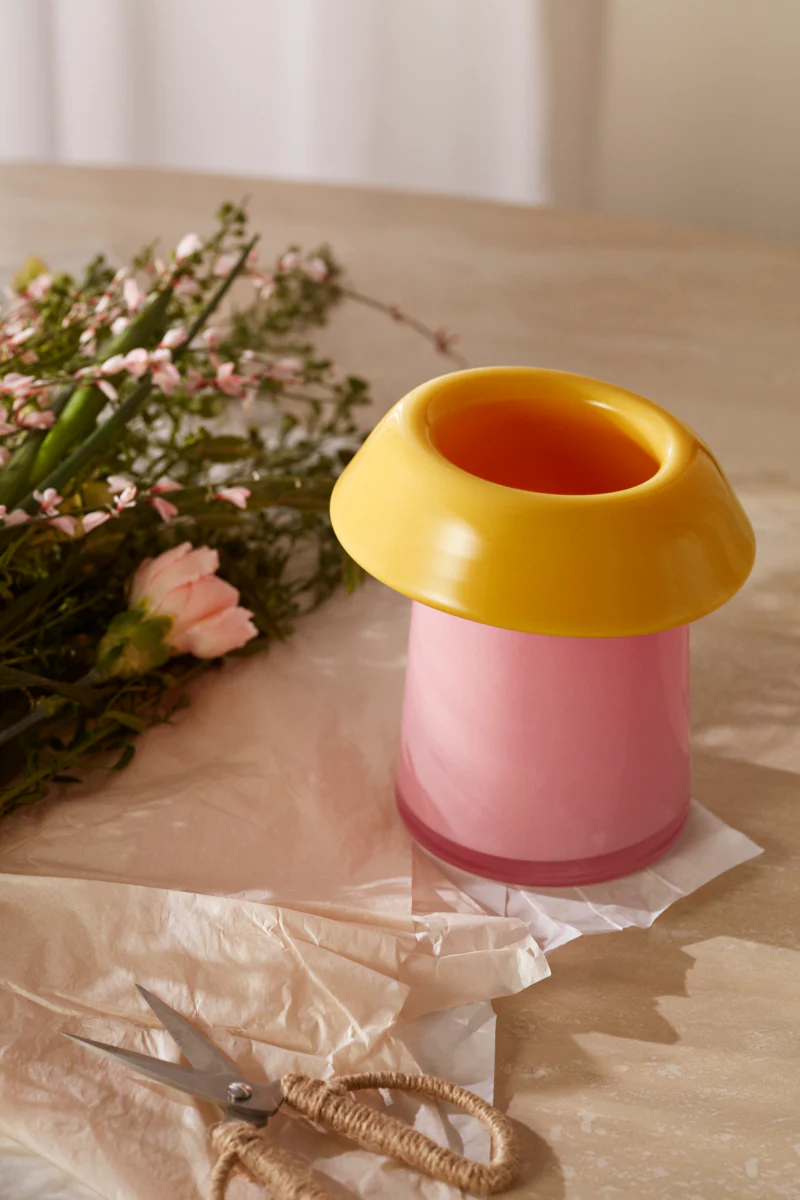 Soma vase, H16,5 cm - pink/orange - Image 3