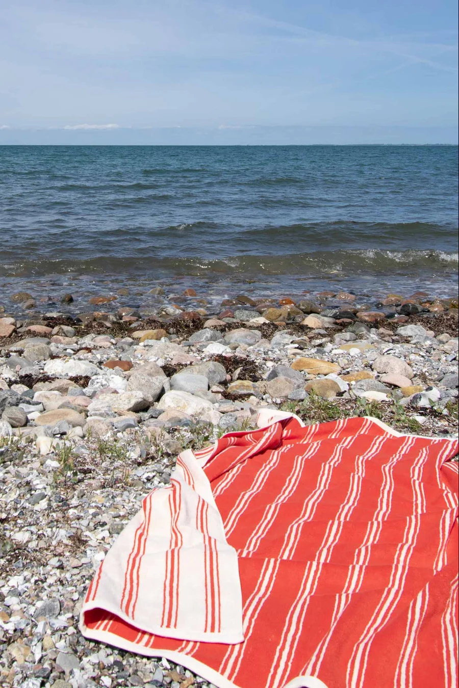 Retro Stripe håndklæde - Orange/Cream - Image 4