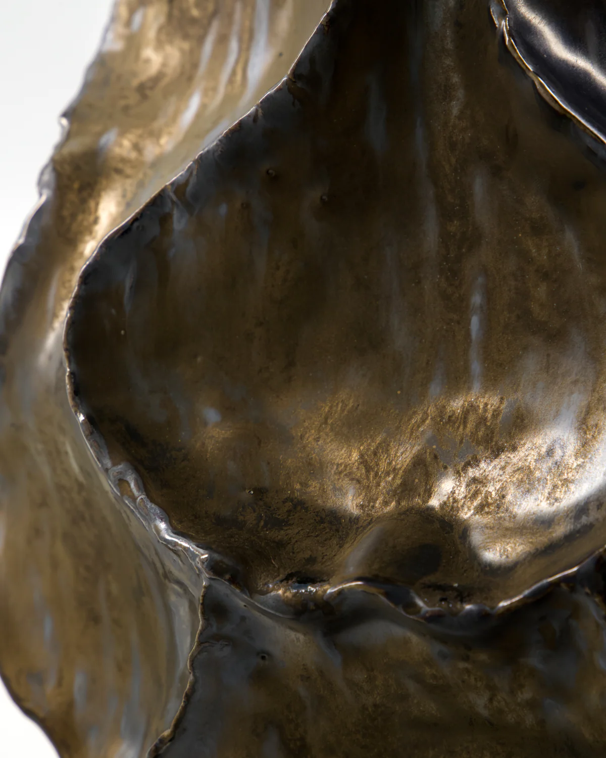 Waves vase, Antik Metallisk - H34 cm - Image 3