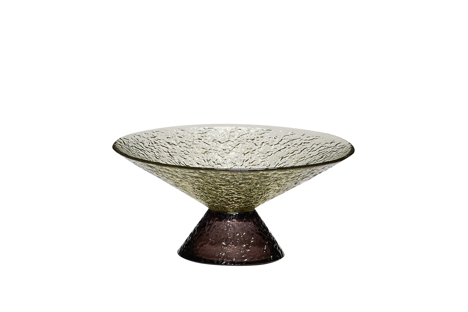 Bonbon glasskål, mellem - grøn/brun