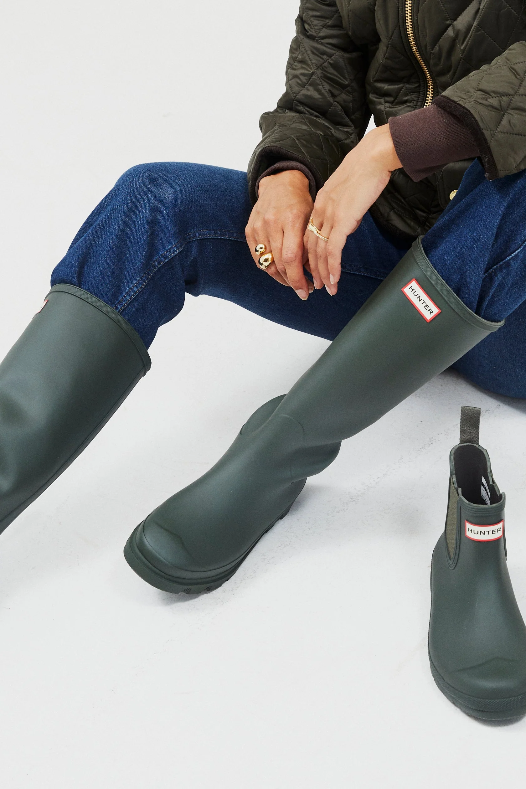 Downpour Tall gummistøvle - Dark Olive - Image 2