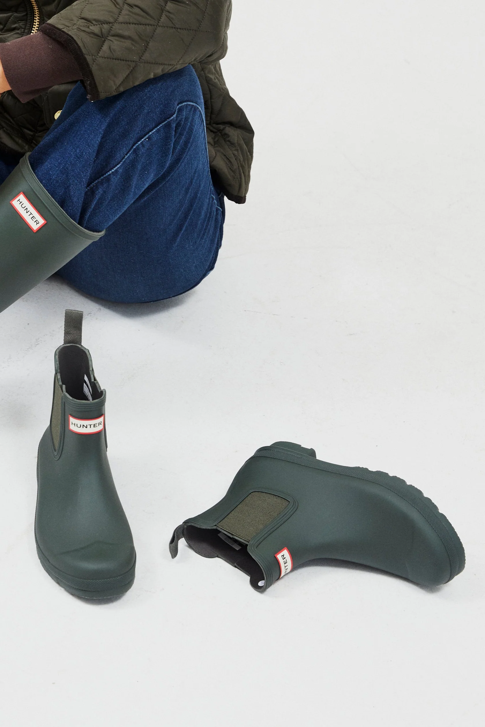 Original Chelsea gummistøvler - Dark Olive - Image 3