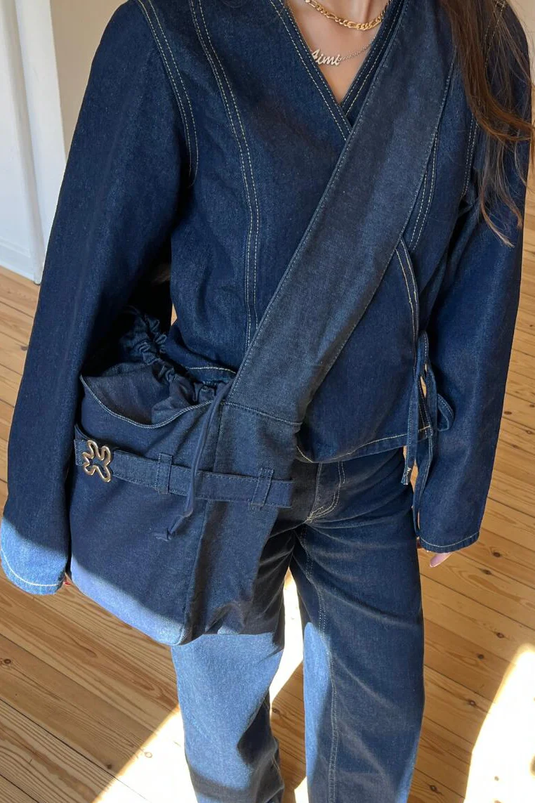DENIM crossbody taske - blå - Image 3