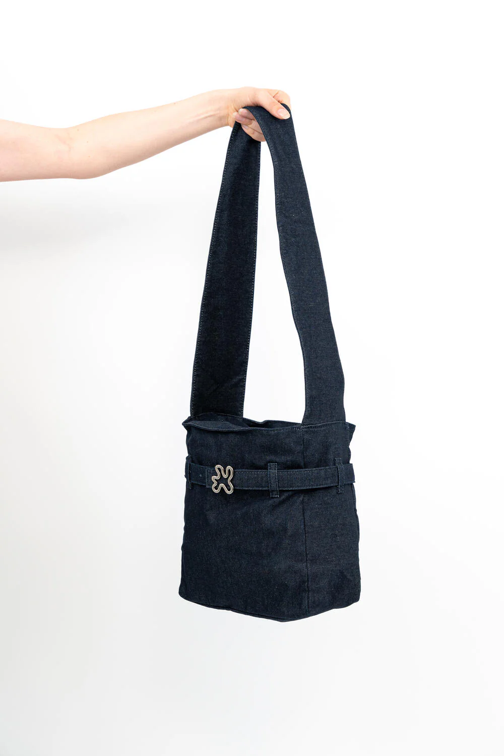 DENIM crossbody taske - blå - Image 7