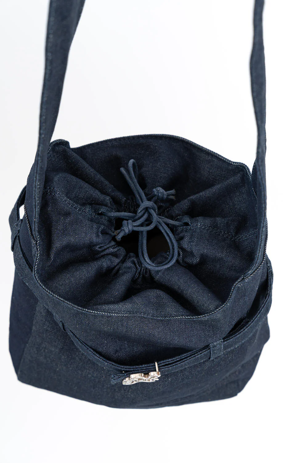DENIM crossbody taske - blå - Image 8