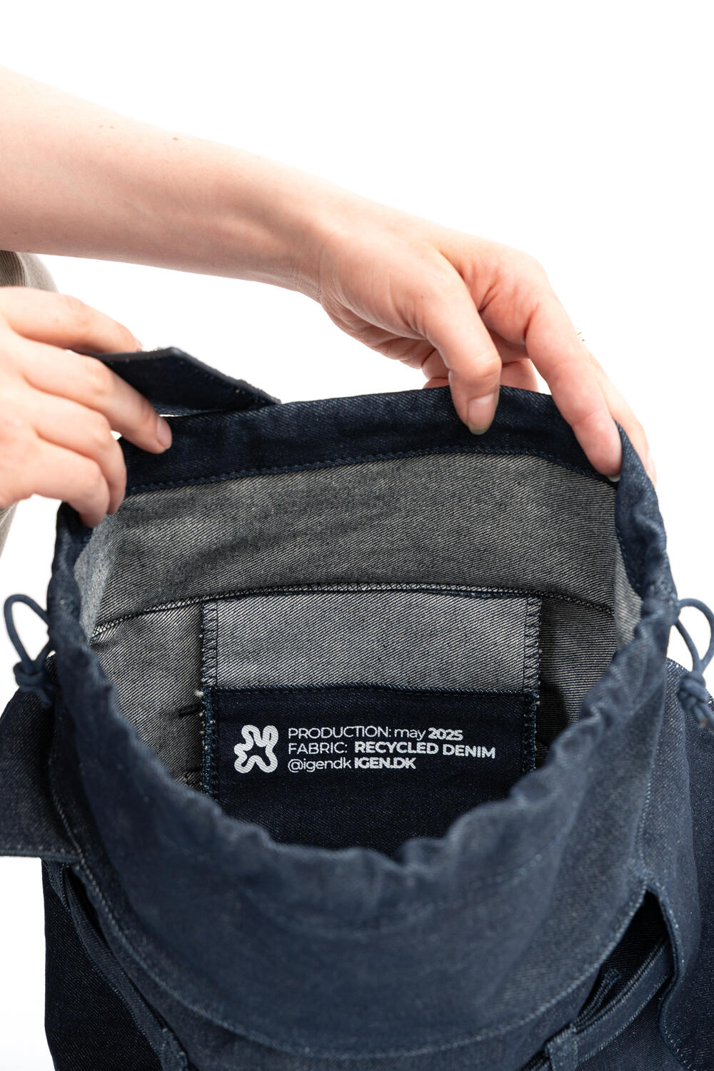 DENIM crossbody taske - blå - Image 9