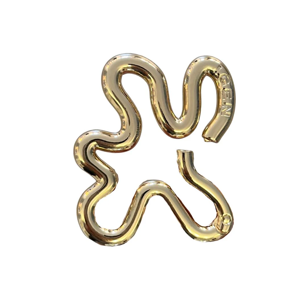 Swirl hook nøglering - guldfarvet - Image 3
