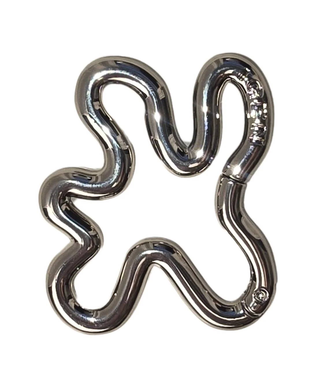 Swirl hook nøglering - sølvfarvet