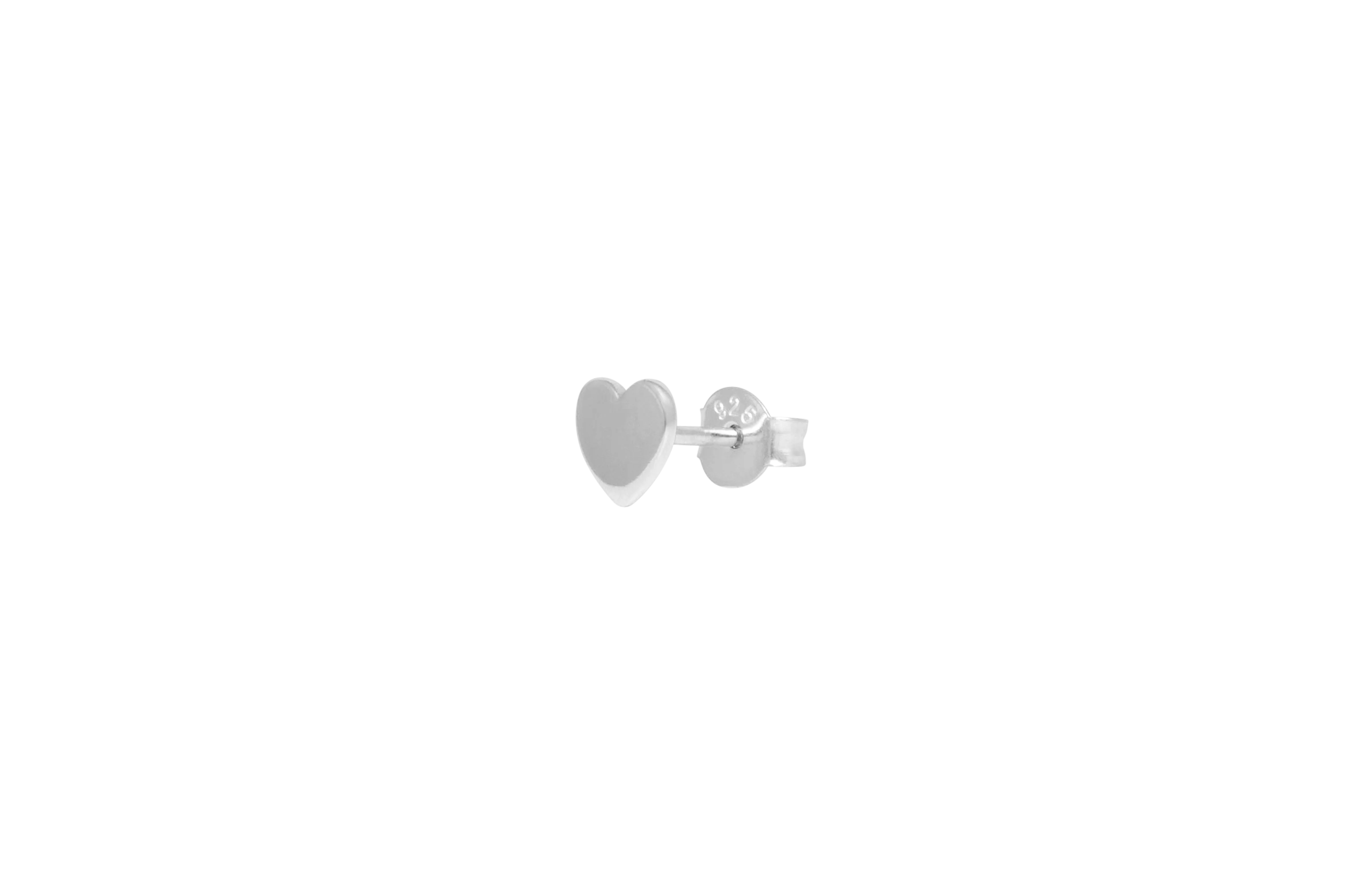 Heart ørestik - sølv - Image 3