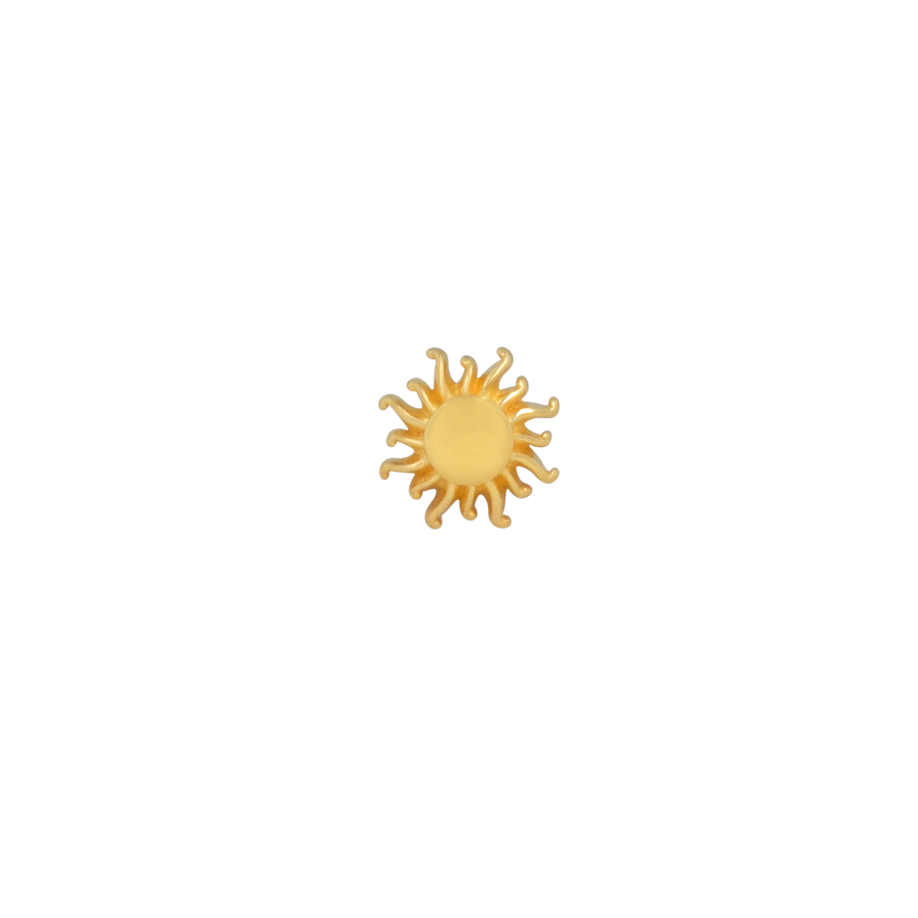 Sol ørering - forgyldt