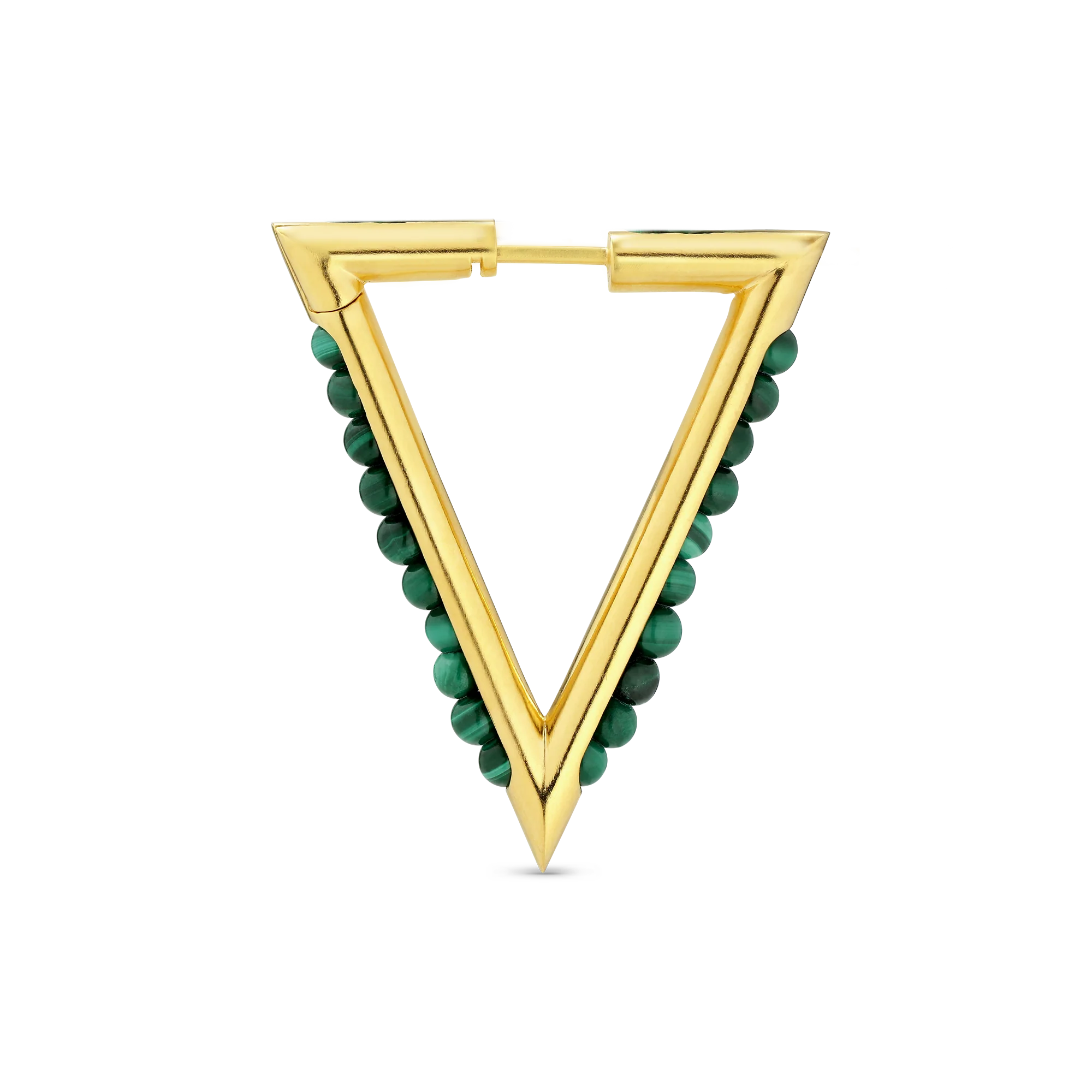 Bermuda Malachite ørering - forgyldt
