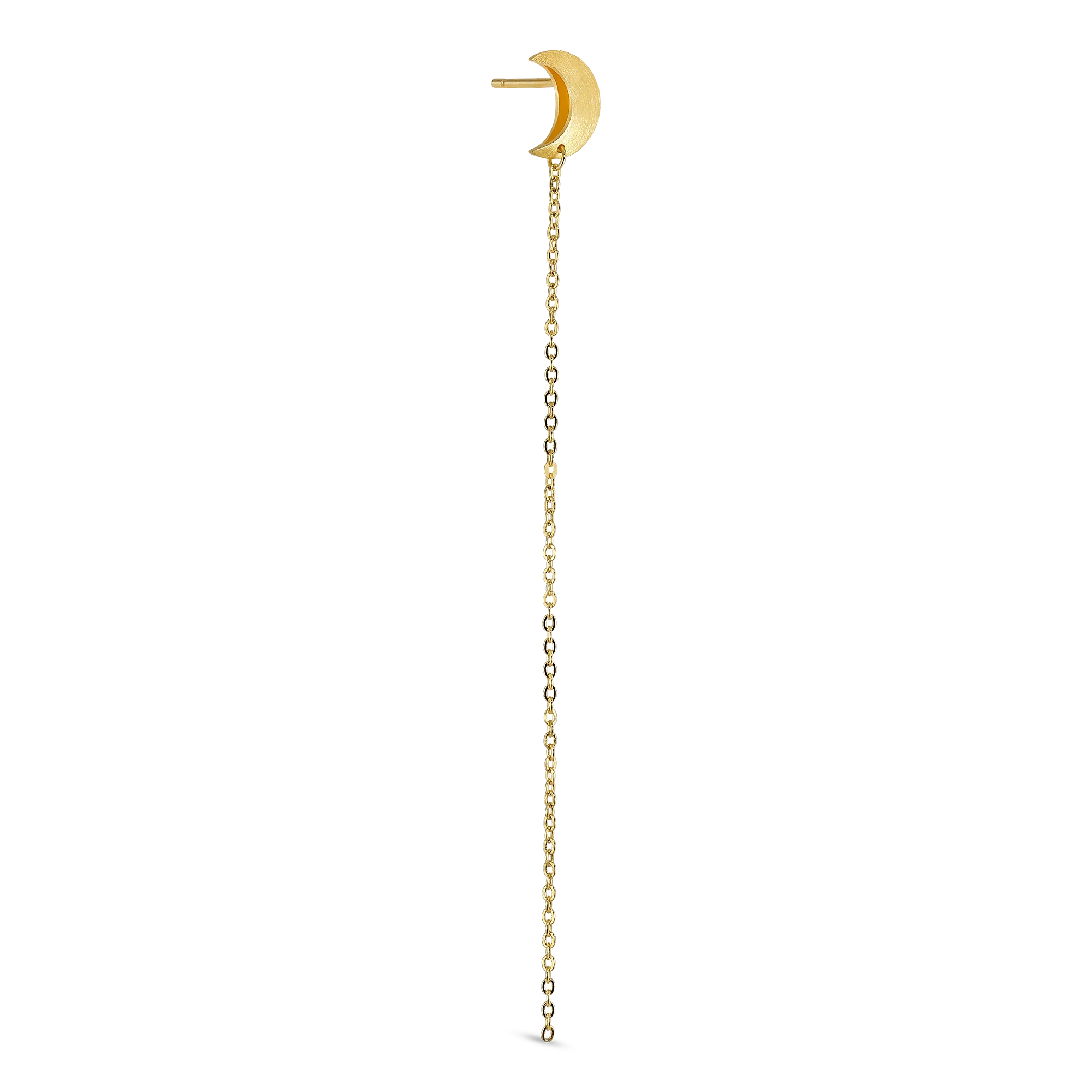 Half Moon Chain ørestik - forgyldt