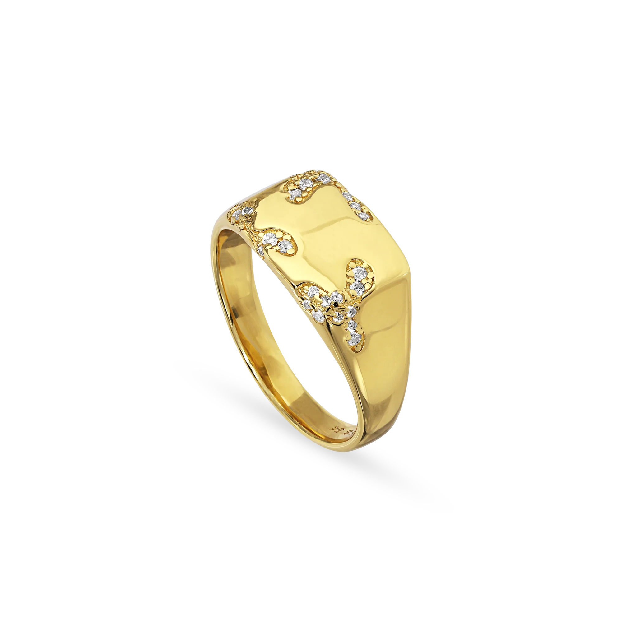 Iced Signet ring - forgyldt - Image 5