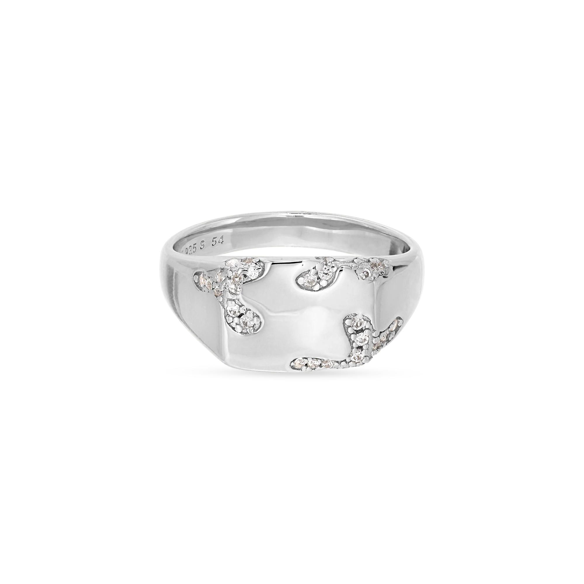 Iced Signet ring - sølv