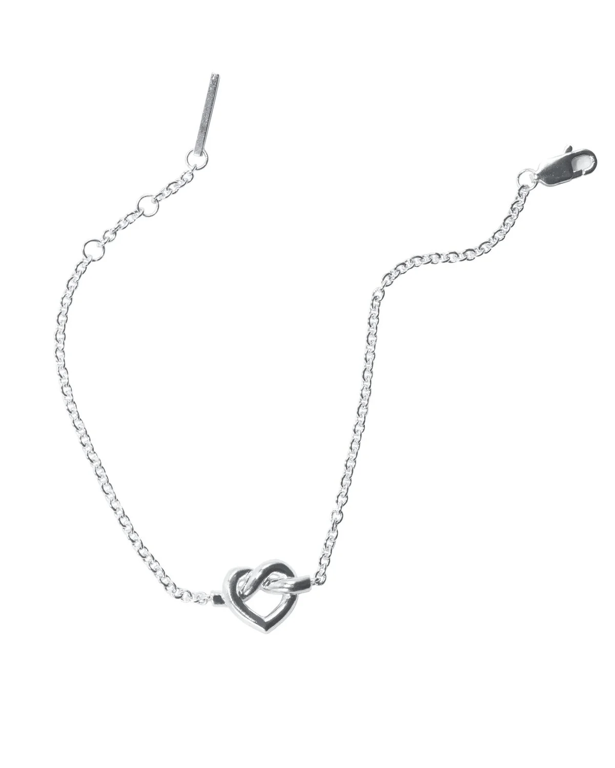 Tied Heart armbånd - sølv - Image 3