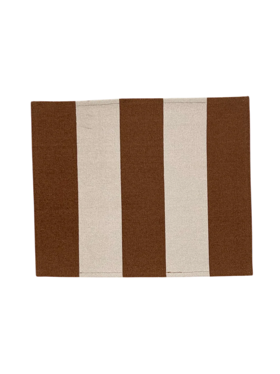 Dækkeserviet strib -  brun/pudder