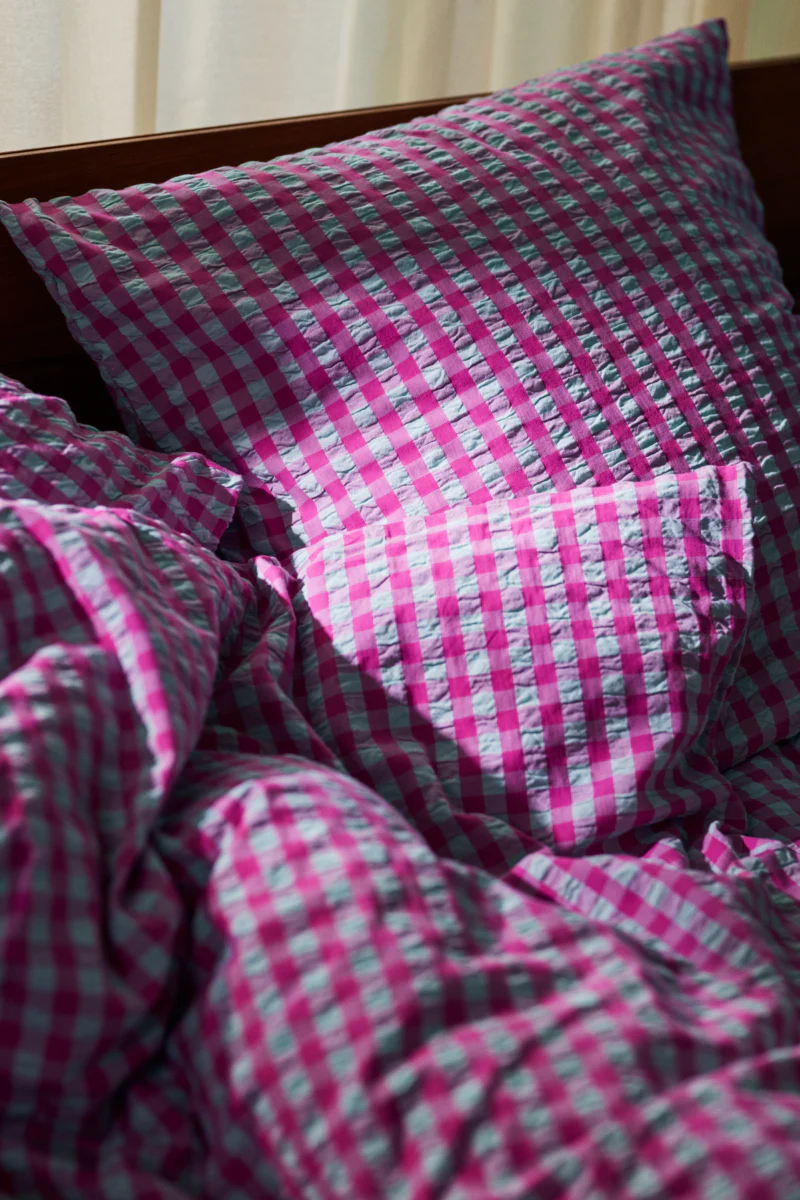 Bæk&Bølge sengetøj - Fuchsia/Mint - Image 3