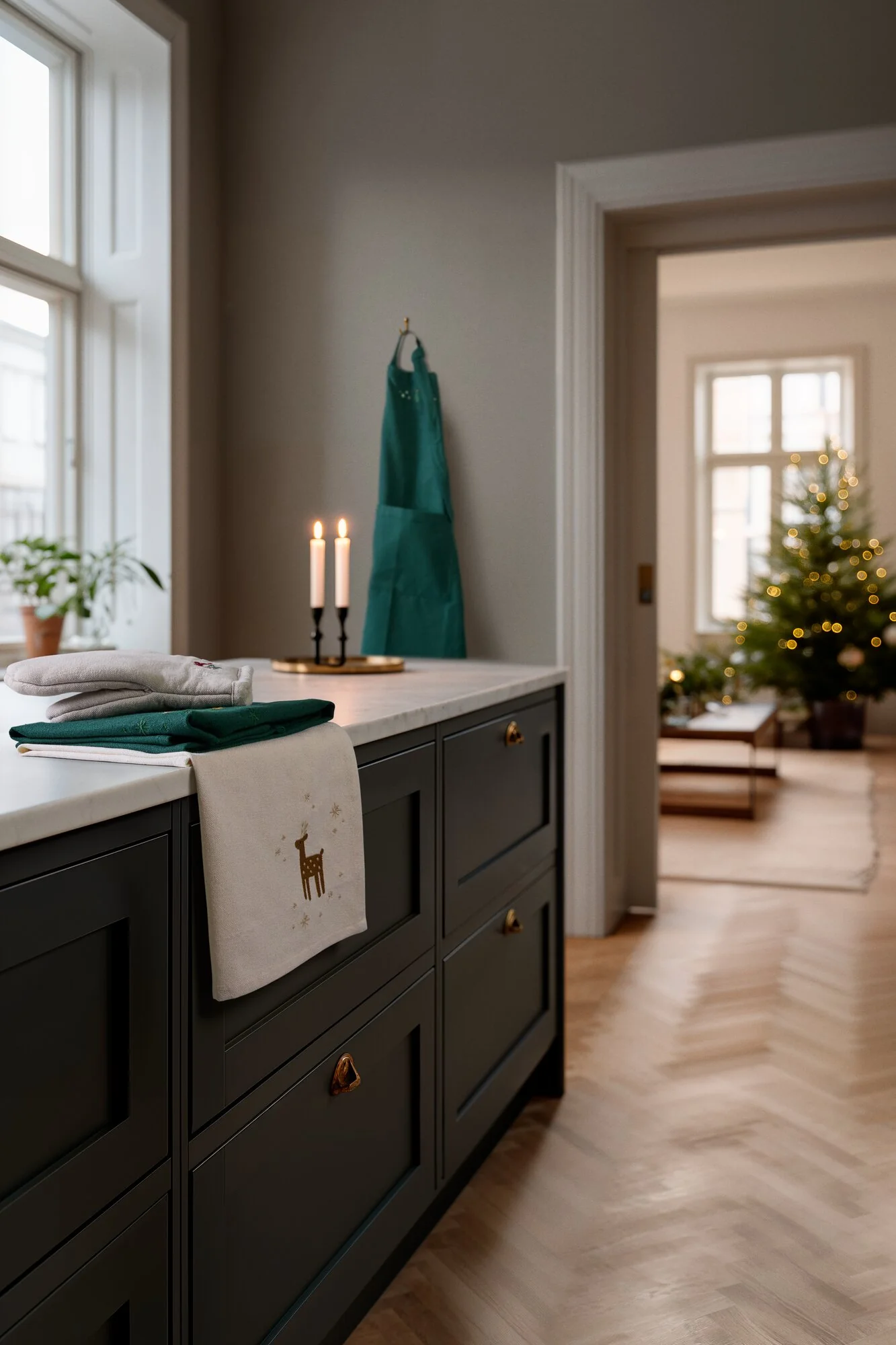 Christmas Fable viskestykke, creme - 50x70 cm. - Image 2