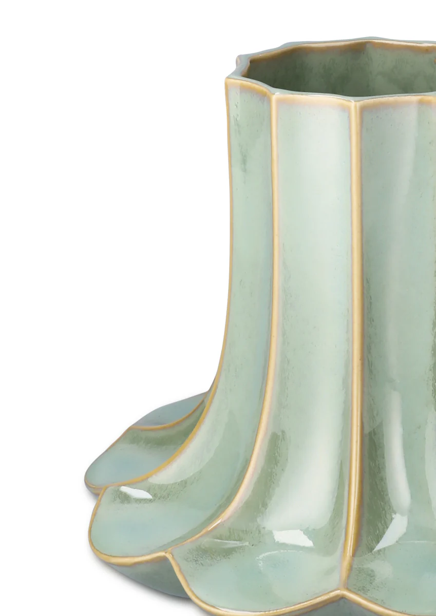 Kantarel vase, grøn - H20,5 cm - Image 10